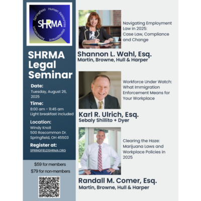 August 26, 2025 - SHRMA Legal Seminar