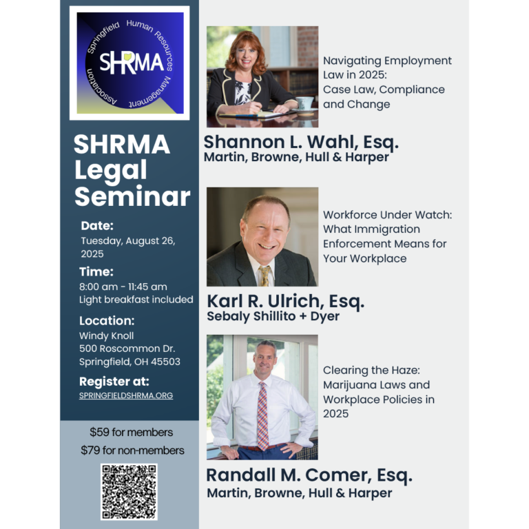 August 26, 2025 - SHRMA Legal Seminar